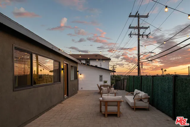 a outdoor living space with furniture