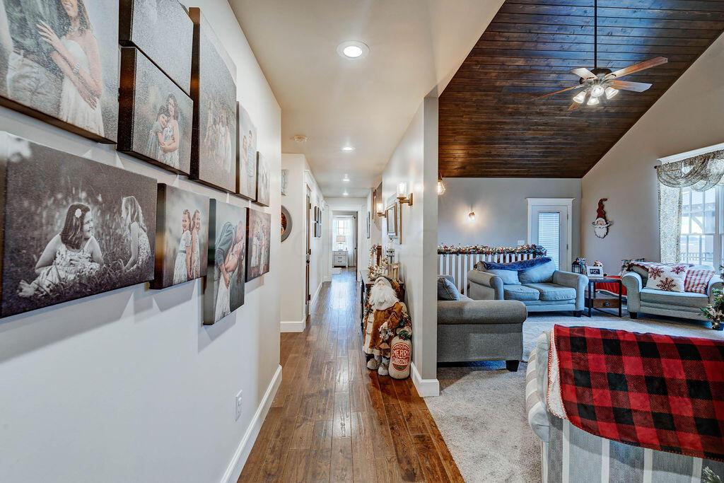 4045 Russell Road Mount Gilead, OH 43338 - Photo 22 of 74 • Hardwood flooring • Gray painted walls