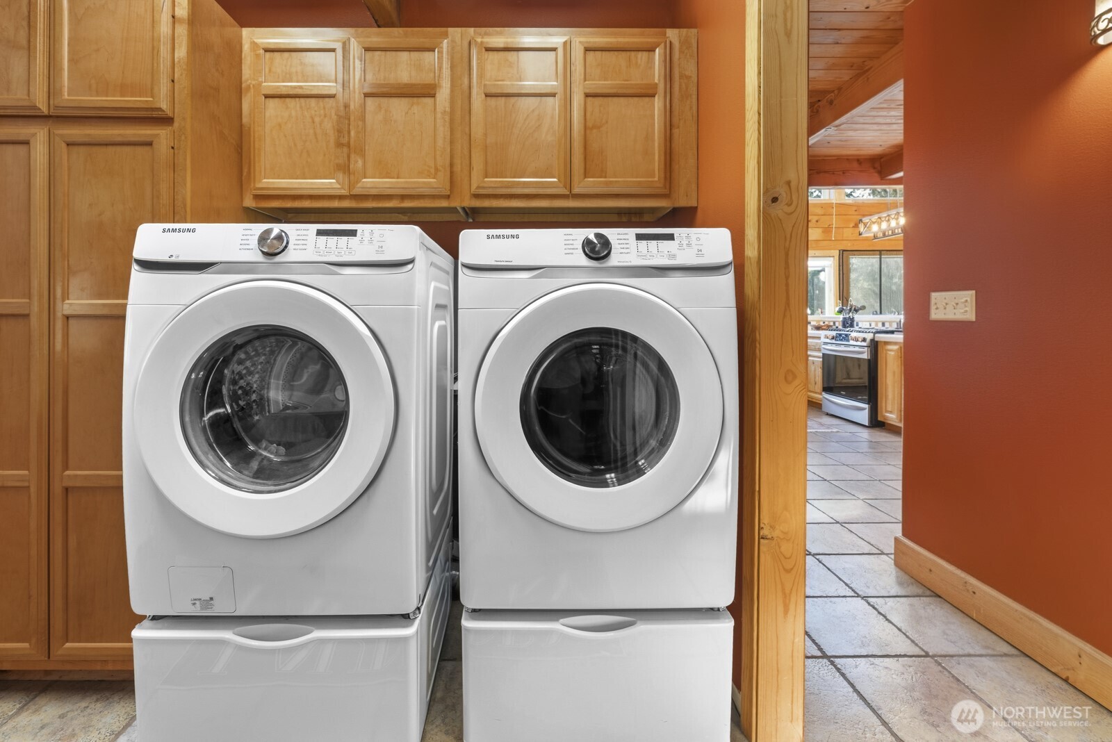 6323 North Lake Cushman Road Hoodsport, WA 98548 - Photo 19 of 40 a utility room with dryer and washer