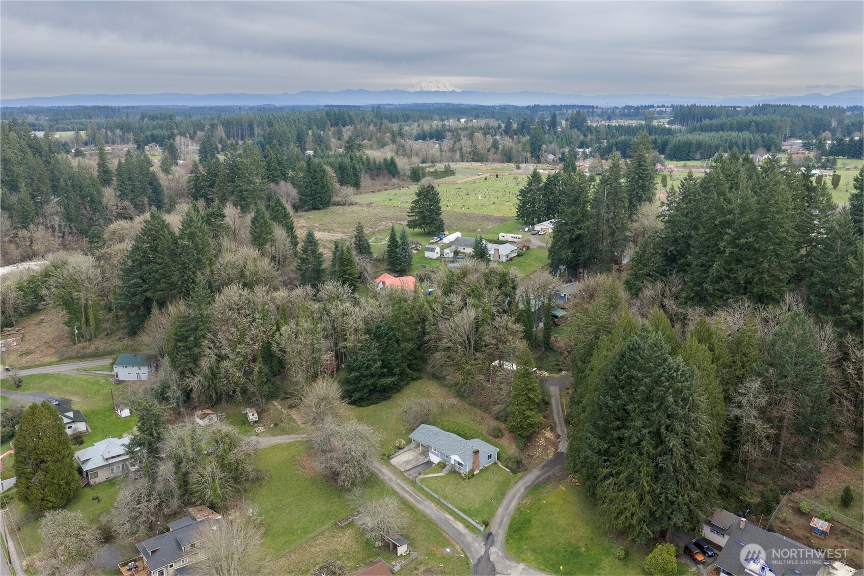 312 Southeast 2nd Street Winlock, WA 98596 - Photo 38 of 40 an aerial view of lake residential house with outdoor space and trees