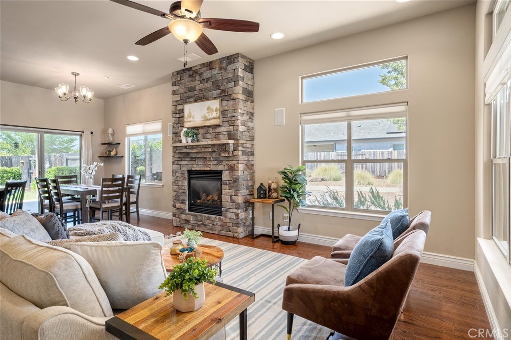 2775 Levi Lane Chico, CA 95973 - Photo 3 of 34 a living room with furniture fireplace and a large window