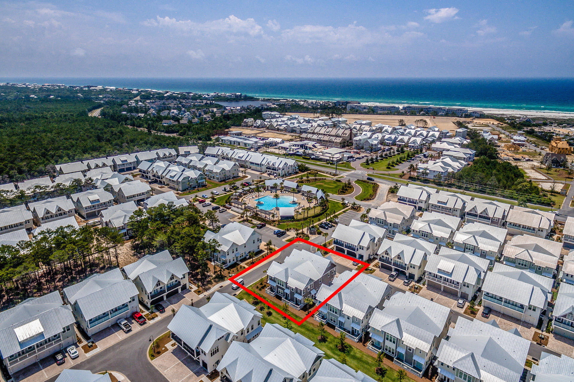 10 York Ln Inlet Beach, Unit C289 Inlet Beach, FL 32461 - Photo 29 of 32 an aerial view of residential building and city