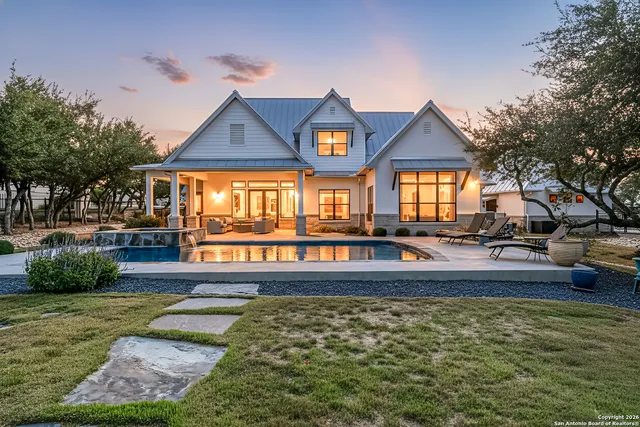 a view of a lake with houses