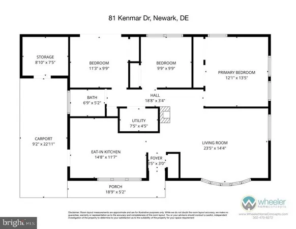 $299,900 | 81 Kenmar Drive, Newark, DE 19713