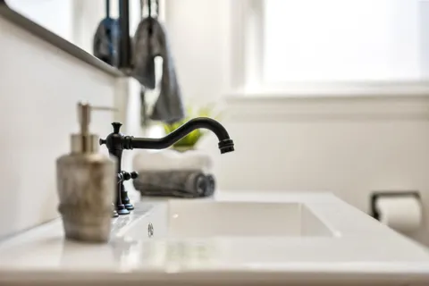 a bathroom with a sink