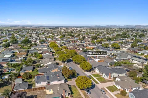 an aerial view of multiple house
