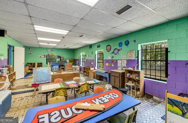 a living room with lots of furniture