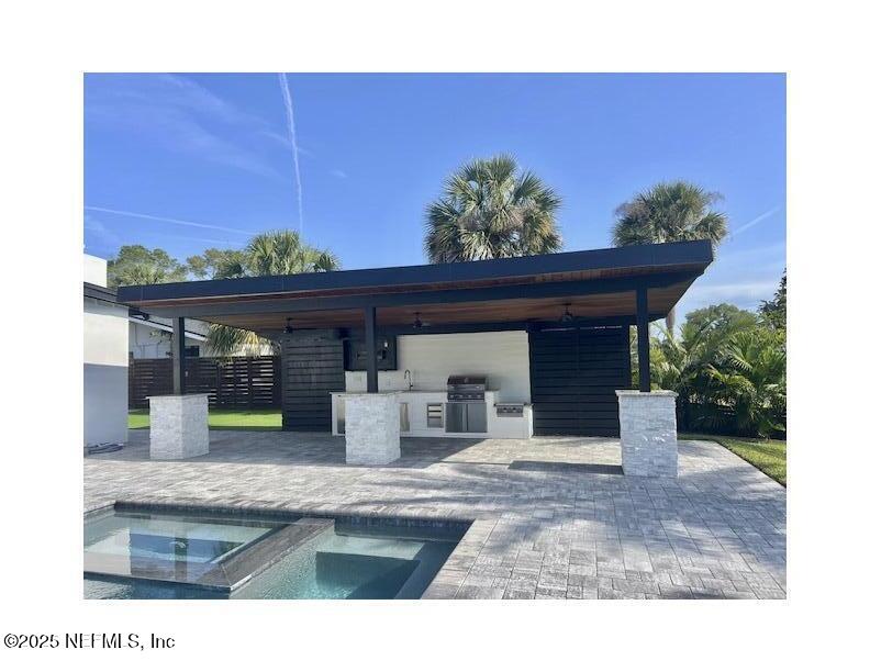 Covered summer kitchen