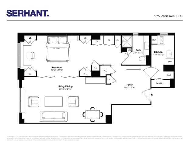 $525,000 | 575 Park Avenue, Unit 1109 | Lenox Hill