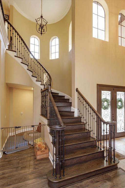 5719 Emerson Pointe Way Orlando, FL 32819 - Photo 12 of 50 a view of entryway and hall with wooden floor