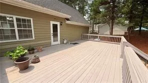 a view of backyard of house