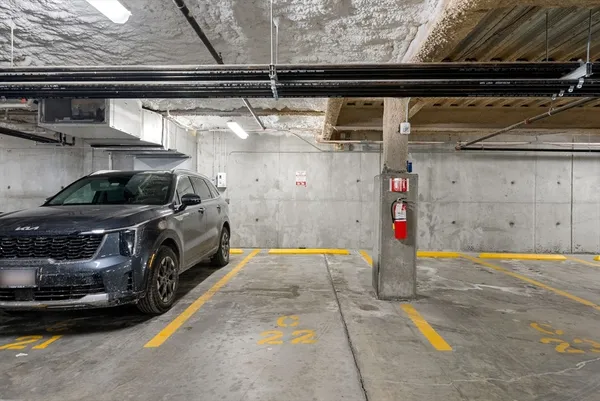 a view of parking garage