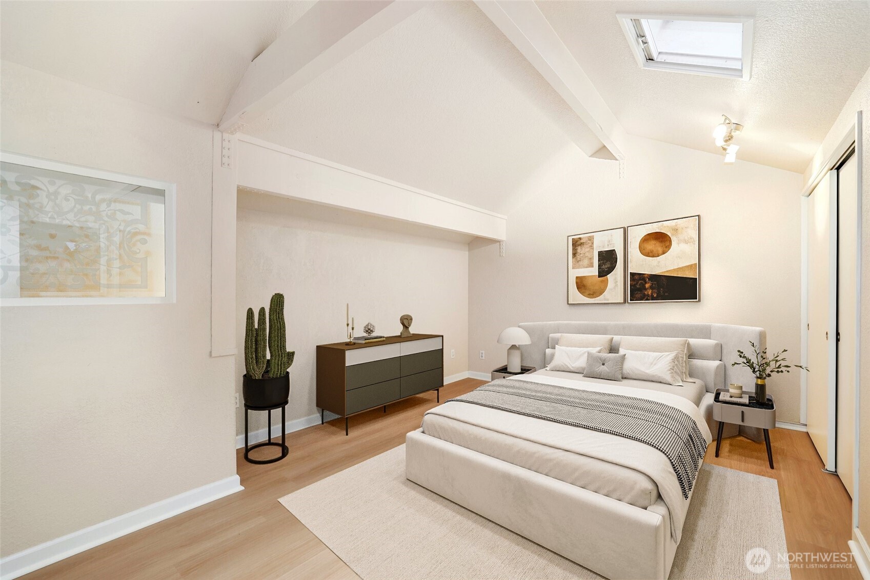 2940 Kennewick Place Northeast Renton, WA 98056 - Photo 21 of 37 a bedroom with bed and wooden floor