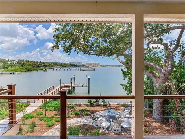 a view of swimming pool with a lake
