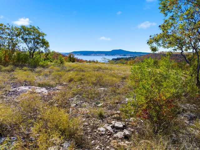 a view of lake and mountain