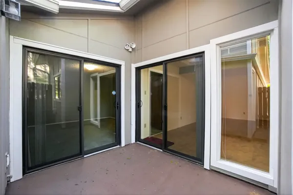 a view of elevator with hallway