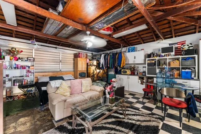 a bedroom with a bed and a closet