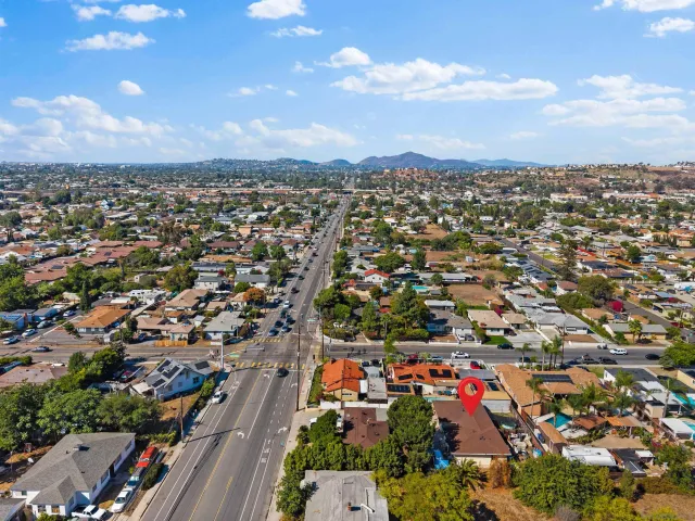 an aerial view of city