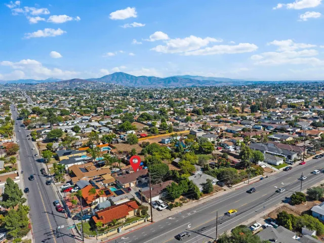 an aerial view of a city