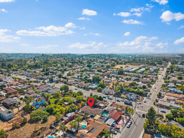an aerial view of a city