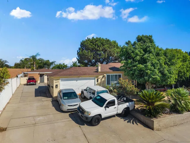 a car parked on the side of a street