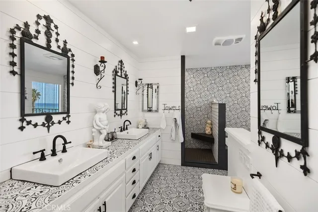 a view of balcony with furniture