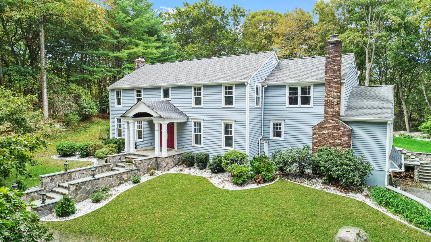 197 Deep Valley Road New Canaan, CT 06840 - Photo 1 of 1 a aerial view of a house