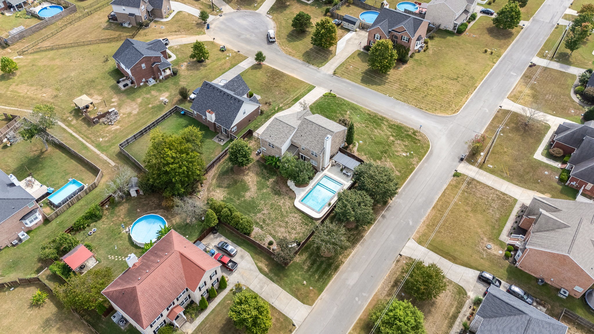 201 Nashua Court Murfreesboro, TN 37128 - Photo 72 of 79 an aerial view of a house with a swimming pool