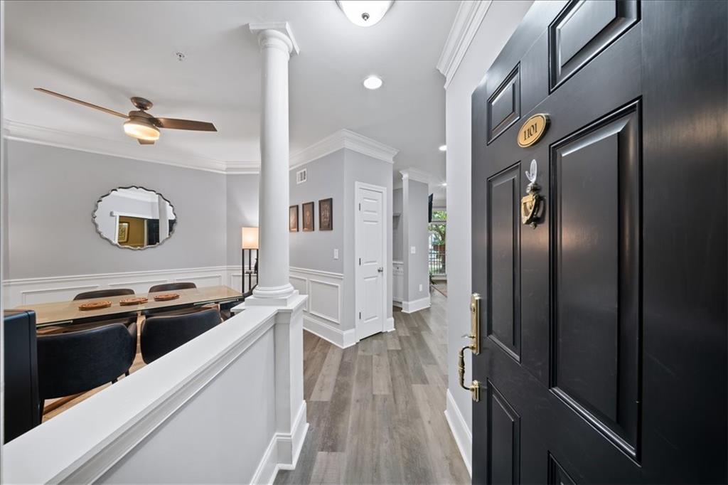 4100 Paces Walk Southeast, Unit 1101 Atlanta, GA 30339 - Photo 3 of 36 a kitchen with stainless steel appliances granite countertop a refrigerator and a stove