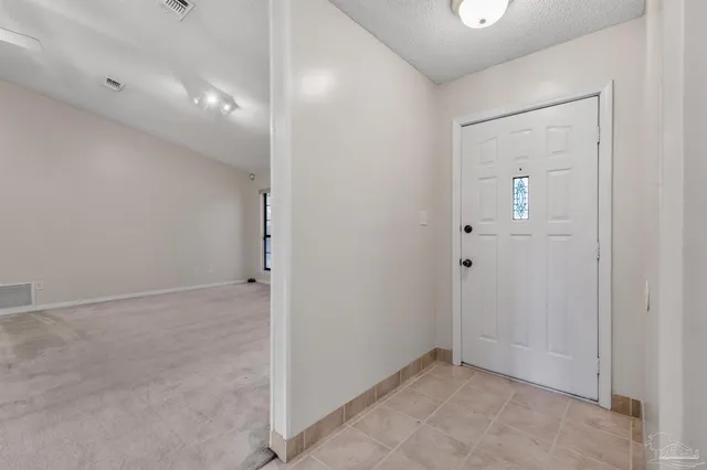 an empty room with closet