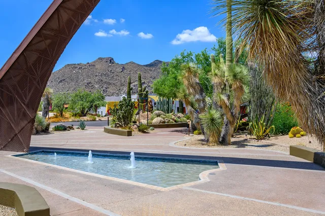 a view of city and mountain