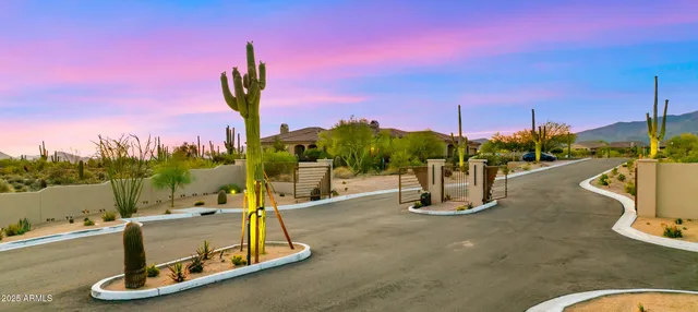 a view of a city with mountains in the background