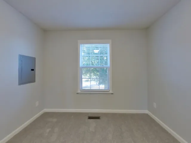 an empty room with a window