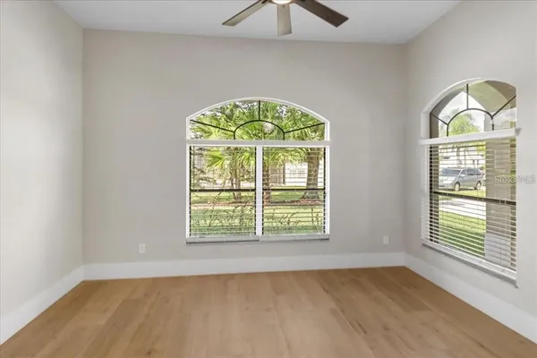 an empty room with a window