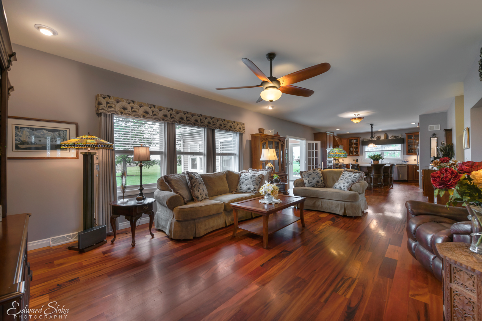 1246 Pinegar Road Garden Prairie, IL 61038 - Photo 16 of 43 a living room with furniture and a large window