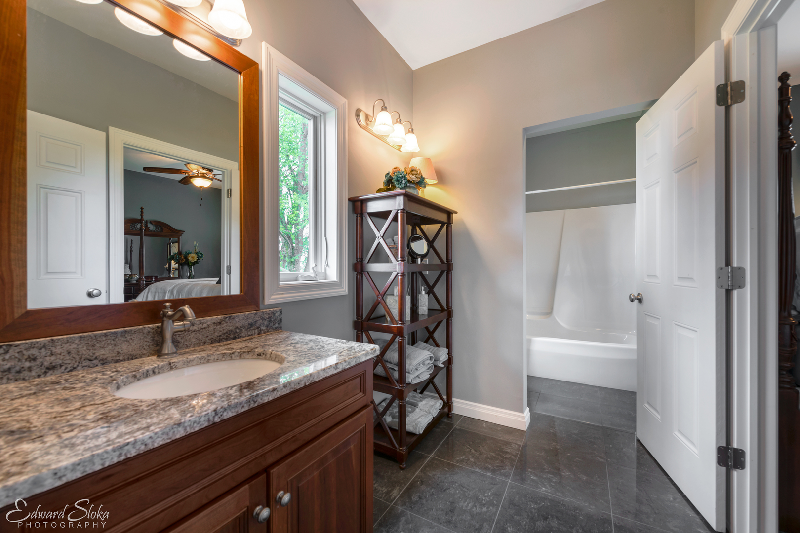 1246 Pinegar Road Garden Prairie, IL 61038 - Photo 30 of 43 a bathroom with a sink and a mirror