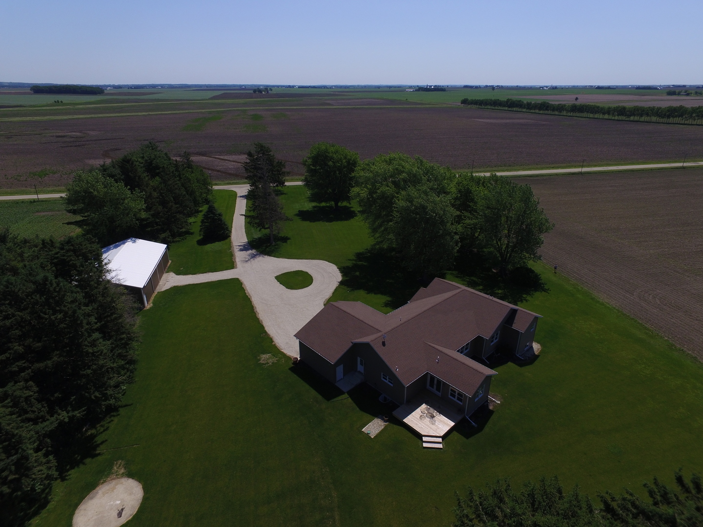 1246 Pinegar Road Garden Prairie, IL 61038 - Photo 5 of 43 an aerial view of a house with garden space and lake view