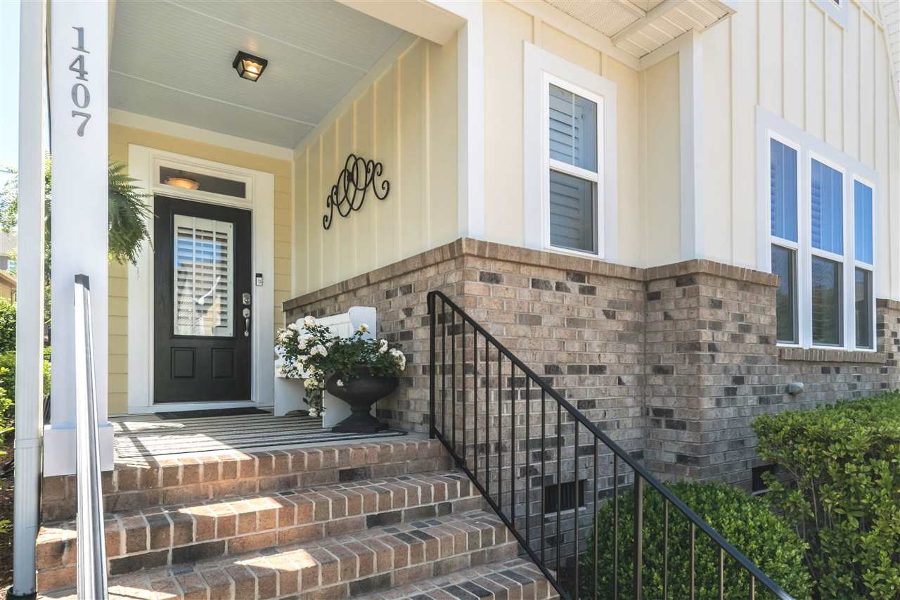 1407 Rodessa Run Raleigh, NC 27607 - Photo 26 of 30 Deep Front Porch with Brick & Fiber Cement Siding