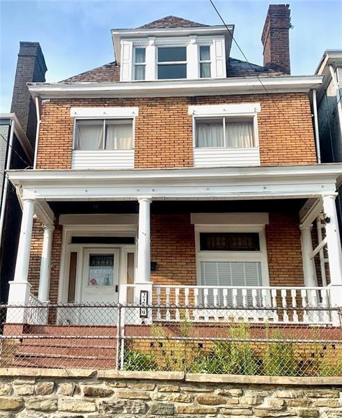 a view of a building with many windows