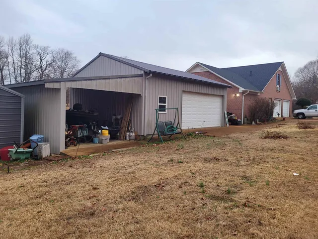 a view of a room with shelves