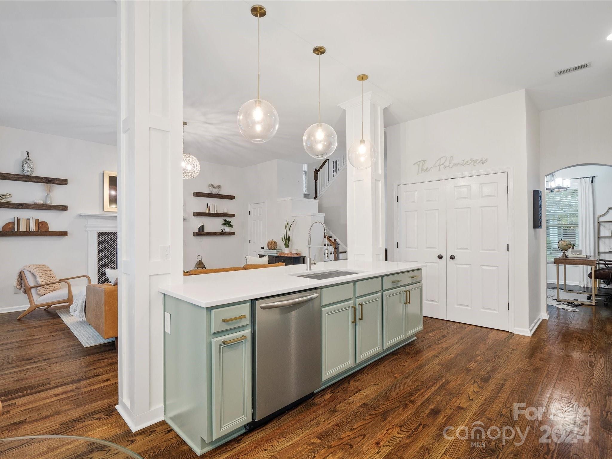 432 Third Baxter Street Fort Mill, SC 29708 - Photo 23 of 48 a large kitchen with stainless steel appliances a large center island attached withe living room