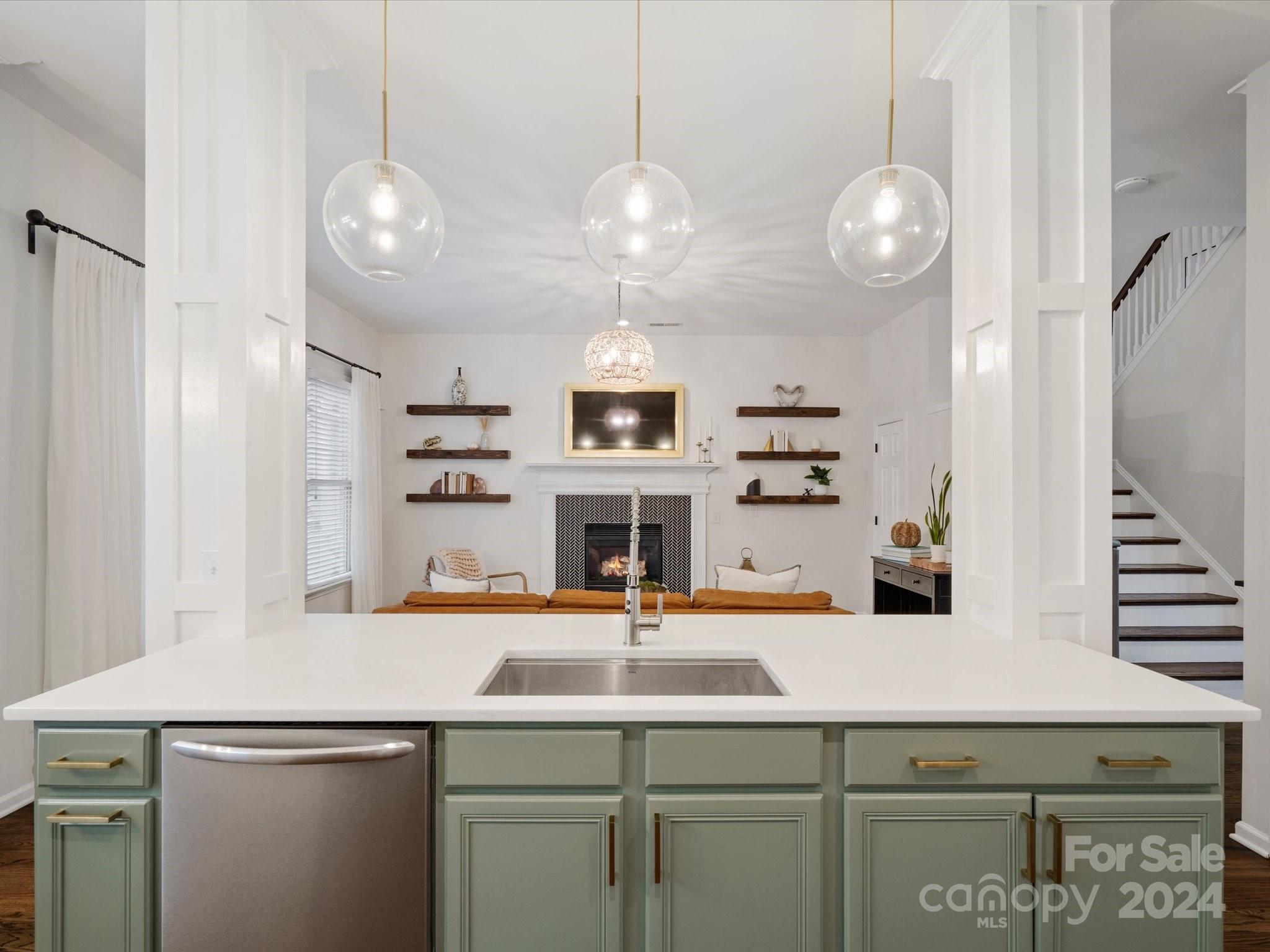 432 Third Baxter Street Fort Mill, SC 29708 - Photo 26 of 48 a view of a counter top space with cabinets and wooden floor
