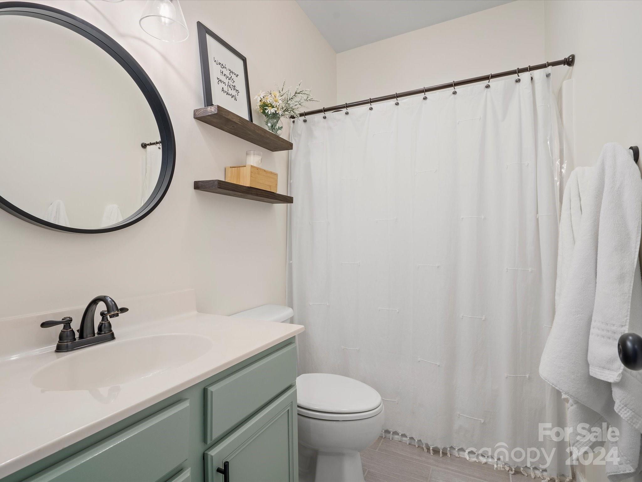 432 Third Baxter Street Fort Mill, SC 29708 - Photo 36 of 48 a bathroom with a sink a toilet and a mirror