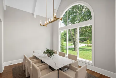 a view of a room with a window