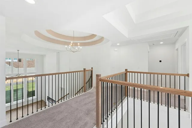 a view of hallway with porch