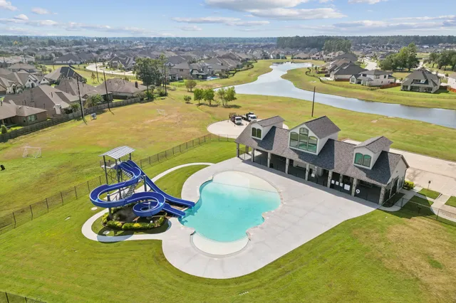 an aerial view of a city