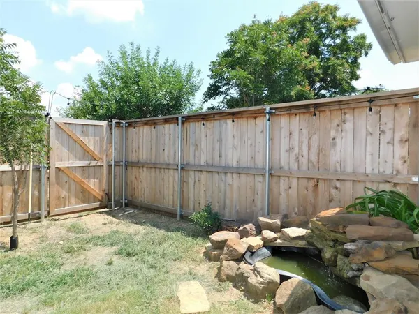 a backyard of a house