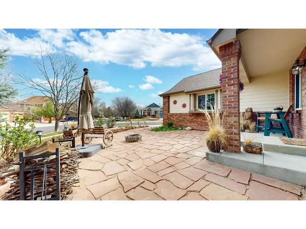 a outdoor living space with furniture and a couch