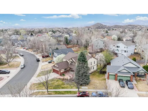 an aerial view of multiple house