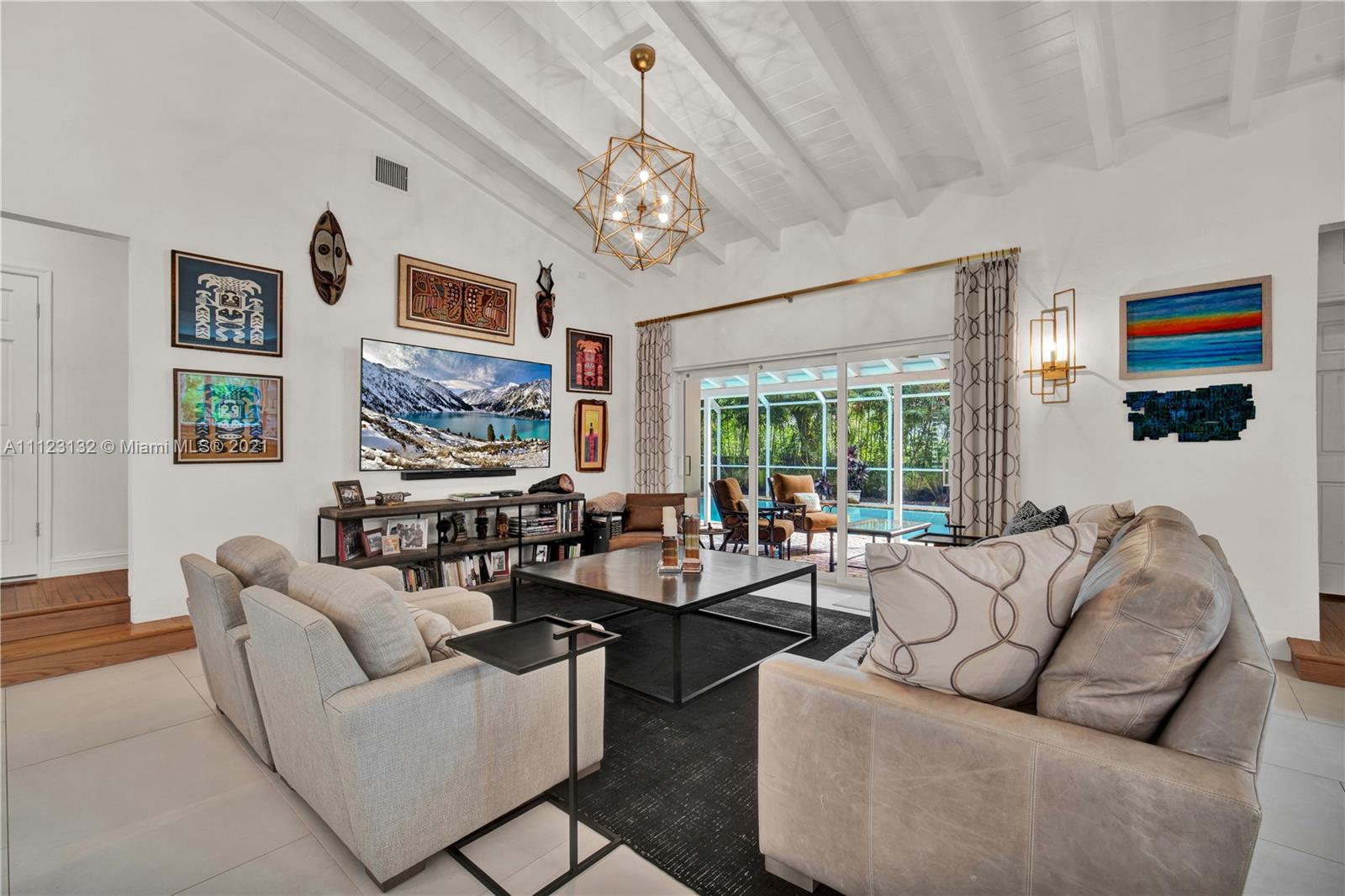 426 Hardee Road Coral Gables, FL 33146 - Photo 10 of 52 a living room with fireplace furniture and a large window